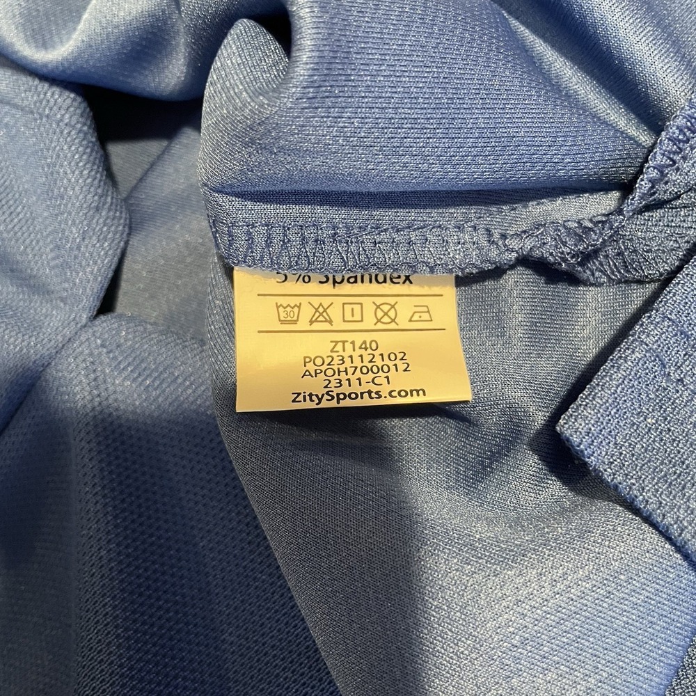 V Valanch Men's Size Large Blue Polo Shirt NWT Moisture Control‎ Short Sleeve - Picture 9 of 12